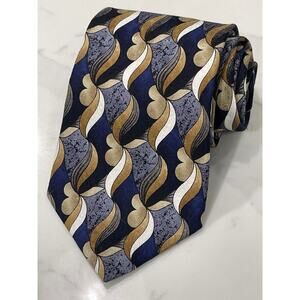 VTG Jimmy V for Leslie Visser Collection One Silk Swirl Retro Tie 57.25 x 3.75